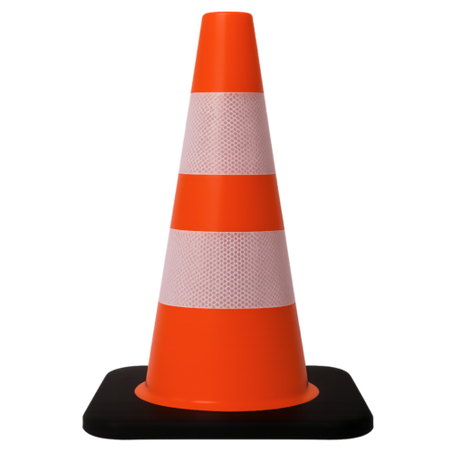 PACHOŁEK DROGOWY MIĘKKI Z TWARDĄ PODSTAWĄ ODBLASKOWY – 45 CM
