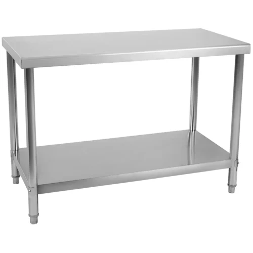 STÓŁ ROBOCZY ZE STALI NIERDZEWNEJ 1200×700 (z płytą HDF) — zdjęcie 3