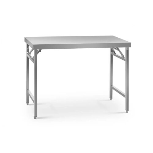 STÓŁ ROBOCZY ZE STALI NIERDZEWNEJ 1200×600 – SKŁADANY (nośność 210 kg)