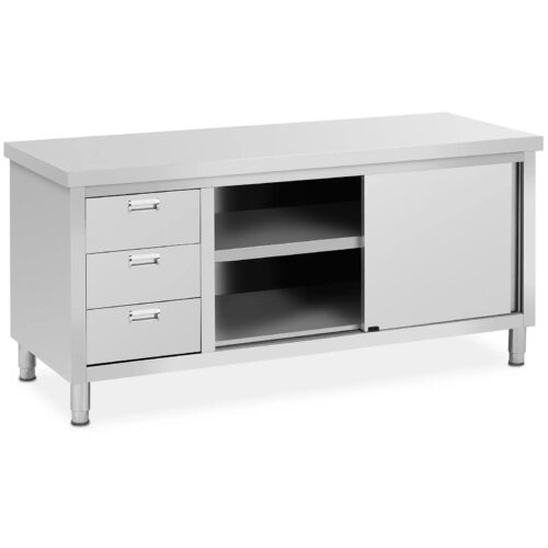 SZAFKA ROBOCZA ZE STALI NIERDZEWNEJ 1800×700 (z szufladami) — zdjęcie 2