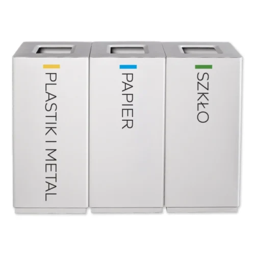 KOSZ DO SEGREGACJI MODUŁOWY 3 x 60L – BIAŁY — zdjęcie 5