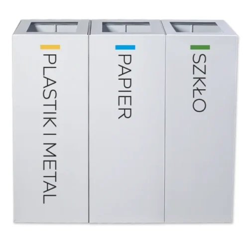 KOSZ DO SEGREGACJI MODUŁOWY 3 x 40L – BIAŁY — zdjęcie 4
