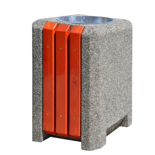 BETONOWO DREWNIANY KOSZ NA ODPADY 40L