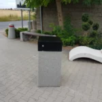 KOSZ BETONOWY Z DASZKIEM OCYNKOWANYM 70L — zdjęcie 3