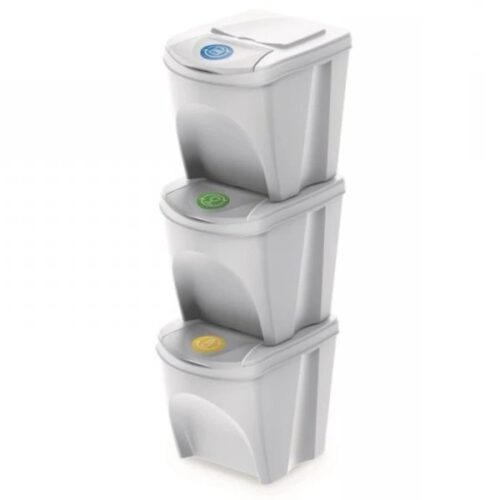 KOSZ DO SEGREGACJI 3 x 25L – BIAŁY