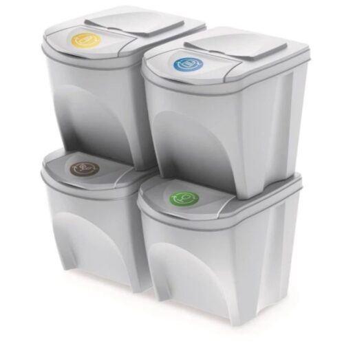 KOSZ DO SEGREGACJI 4 x 25L – BIAŁY