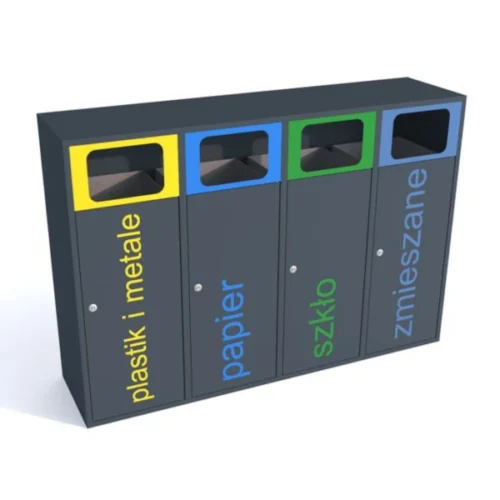 POJEMNIK DO SEGREGACJI ODPADÓW 4 x 80L — zdjęcie 2