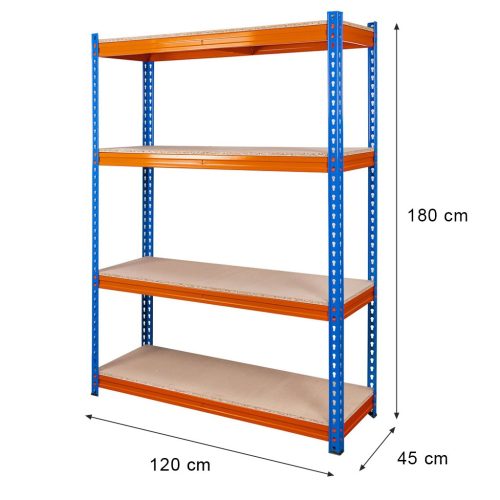 REGAŁ MAGAZYNOWY 4-PÓŁKOWY 180x120-150x45