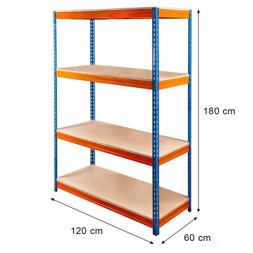 REGAŁ MAGAZYNOWY 4-PÓŁKOWY 180x120-150x60