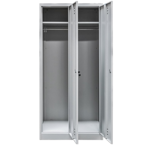 SZAFKA BHP UBRANIOWA PRACOWNICZA 2-DRZWIOWA SZARA 1800x500x800