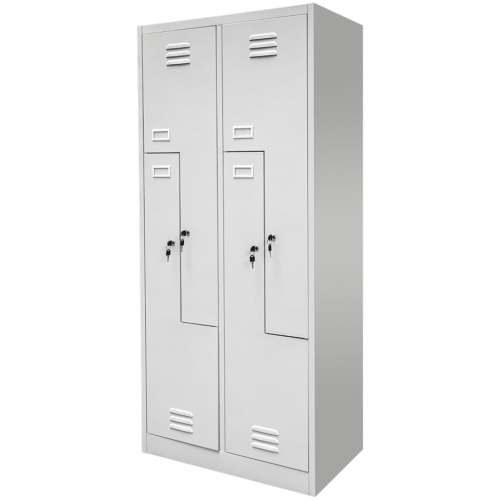SZAFKA BHP UBRANIOWA PRACOWNICZA 4-DRZWIOWA SZARA 1800x500x800 - TYPU L
